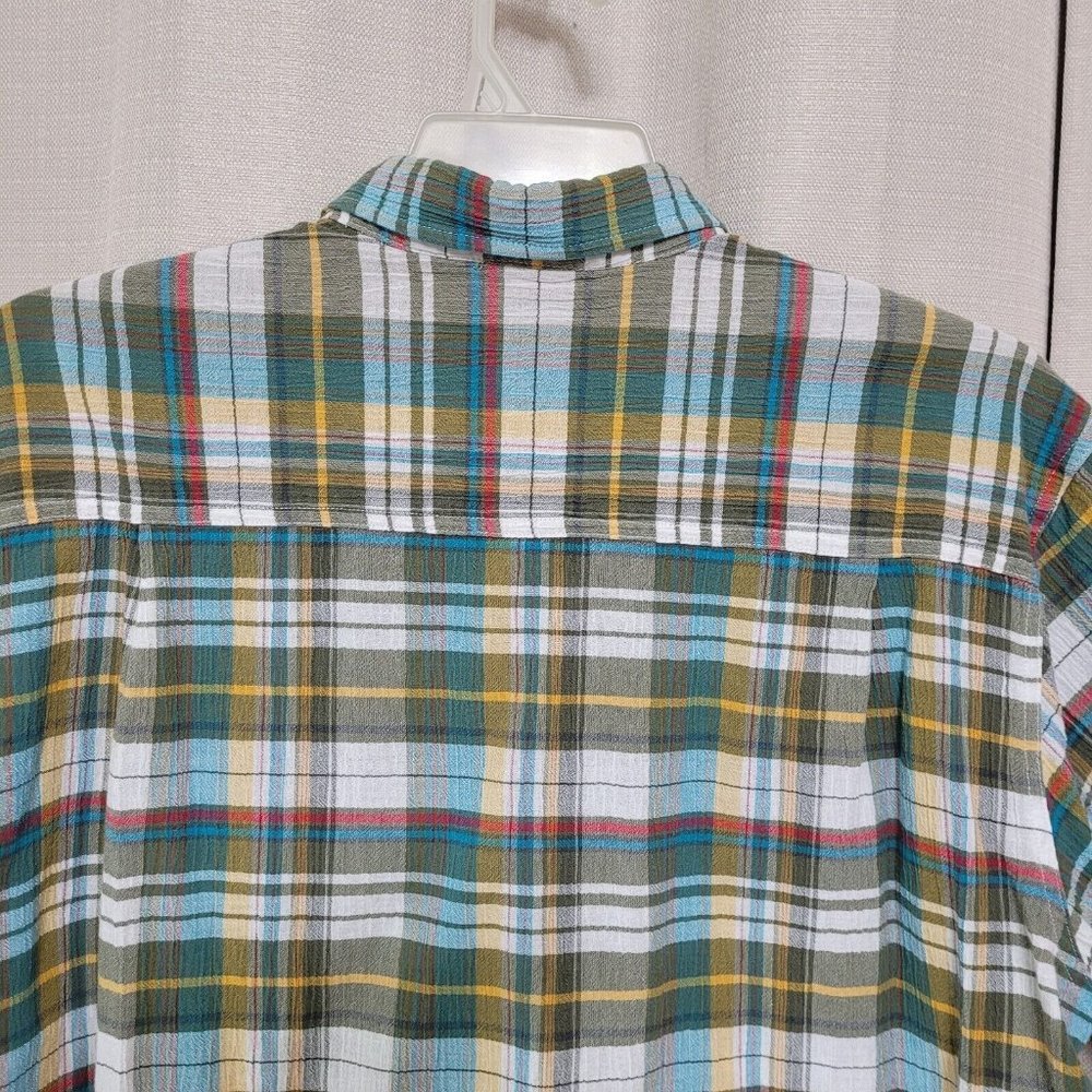 Kuhl Button Up Short Sleeve Shirt Men's Size XL Plaid 100% Organic Cotton - Picture 4 of 11